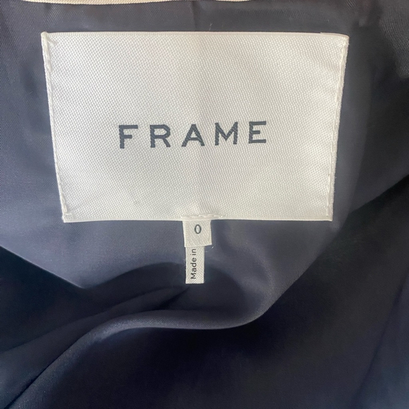 Frame Single Breast Lined Velvet Blazer Notch Lapel Pockets Old Rose - 0 - Picture 12 of 14